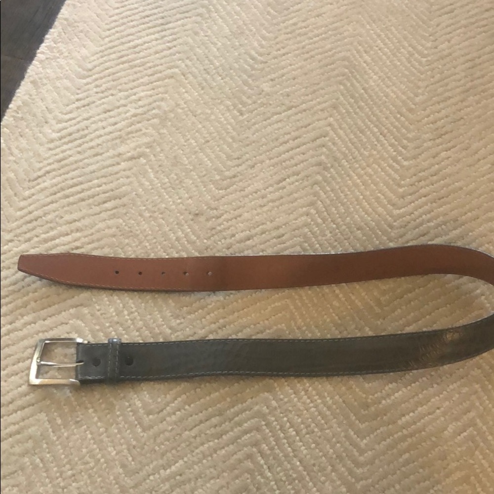 Grey leather Belt